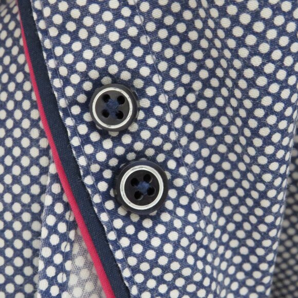 Guide London* Men's Short Sleeve Button Down Curved Hem Polka Dot Shirt~ Size XL - Picture 6 of 11